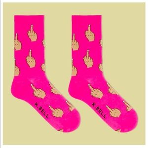 🖕🖕 PINK MIDDLE FINGER SOCKS 🖕🖕